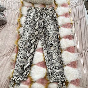Small Woven Snake Skin Pants